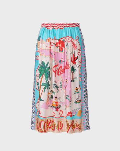 ALEXA PRINTED MIDI SKIRT