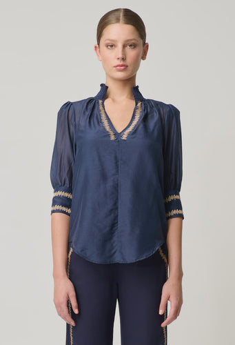 MYSTIQUE COTTON SILK BLOUSE